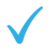 Blue tick icon