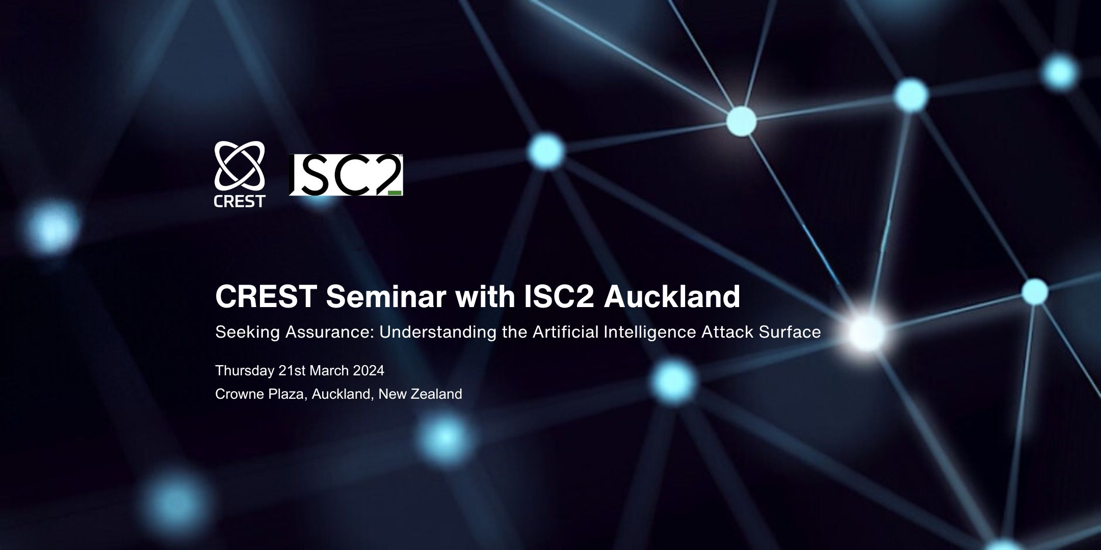 CREST x ISC2 Auckland Seminar banner