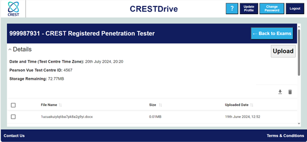 Image of CRESTDrive exam view