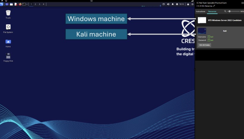 CRIA Windows Machine and Kali Machine Example